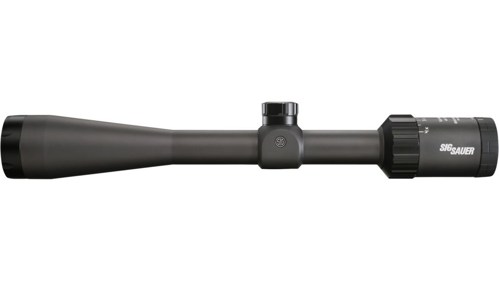 SIG SAUER Whiskey3 4-12x40mm 1in Tube Hunting Rifle Scope w/HellFire TriPlex Reticle, Illum, Graphite SOW34006