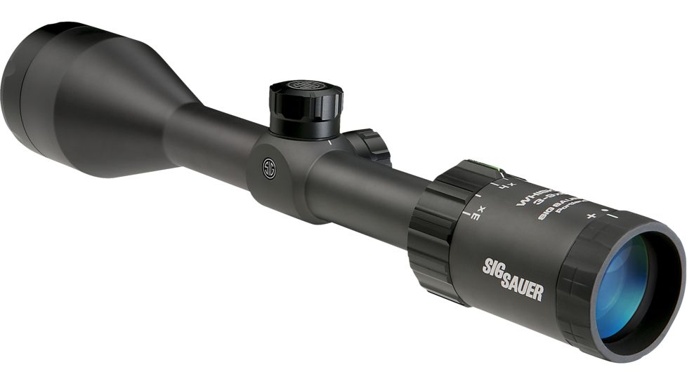 SIG SAUER Whiskey3 4-12x50 1in Tube Hunting Rifle Scope w/Standard Duplex Reticle, Graphite SOW34003