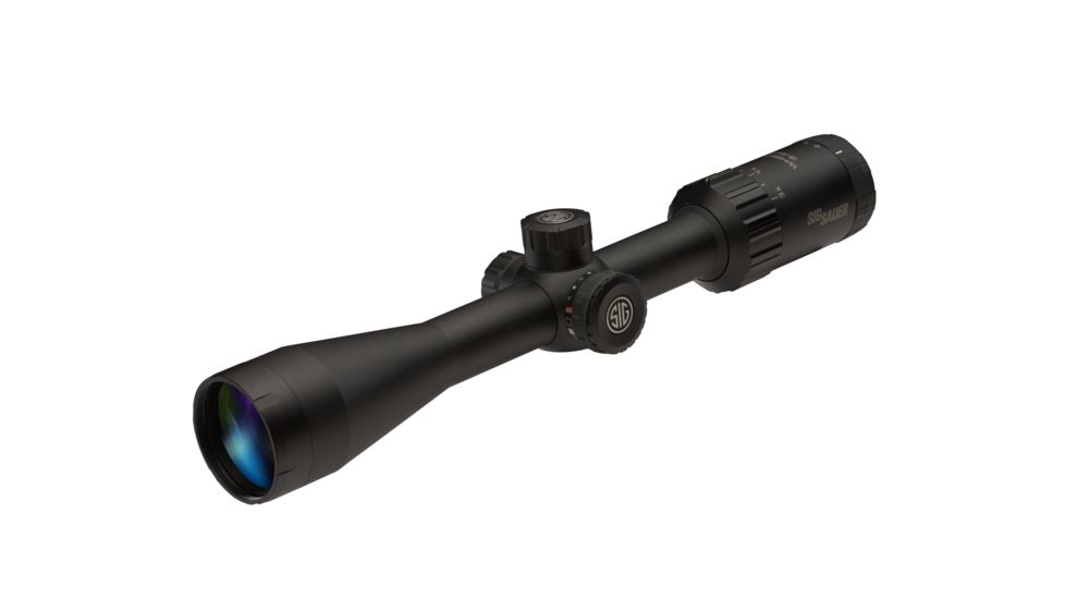 SIG SAUER Whiskey3 Rifle Scope, 3-9X40mm, 1 In, Sfp, Quadplex Reticle, Black, SOW33101