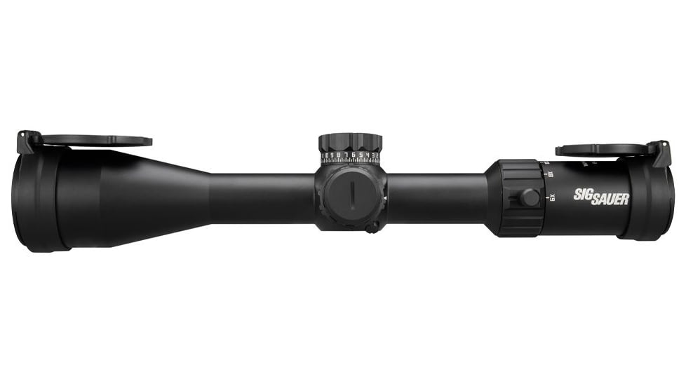 SIG SAUER WHISKEY4 6-24x50mm, 30mm Tube Rifle Scope, First Focal Plane, MOA Milling 2.0 Reticle, Black, SOW46001
