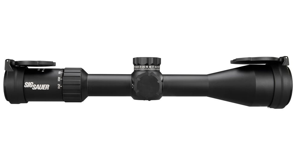SIG SAUER WHISKEY4 6-24x50mm, 30mm Tube Rifle Scope, First Focal Plane, MOA Milling 2.0 Reticle, Black, SOW46001