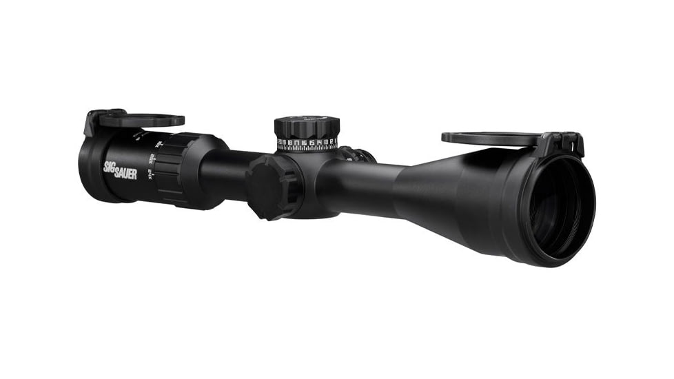 SIG SAUER WHISKEY4 6-24x50mm, 30mm Tube Rifle Scope, First Focal Plane, MOA Milling 2.0 Reticle, Black, SOW46001
