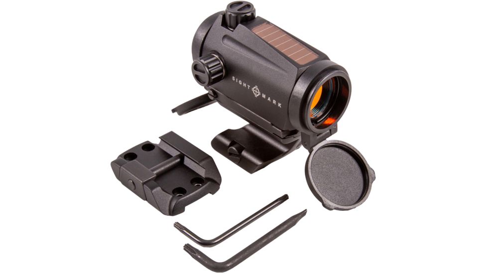 SightMark 1x-28mm Element Mini Solar Red Dot, Red, 3 MOA Dot, 1 MOA, Black, SM26041
