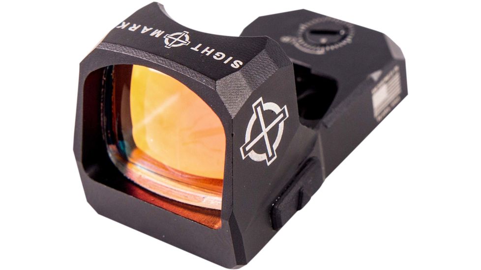 OpticsPlanet Exclusive Refurbished, SightMark 1x Mini Shot A-Spec Reflex Sight, Red Reticle, 2 MOA, 1 MOA, 25 yd, Black, SM26045