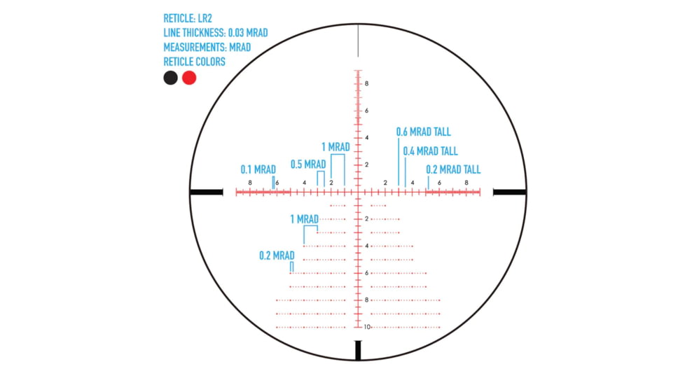 SightMark 3-18x50mm Presidio LR2 Riflescope, 30mm, First Focal Plane, Red Illuminated Reticle, Black, SM13141LR2