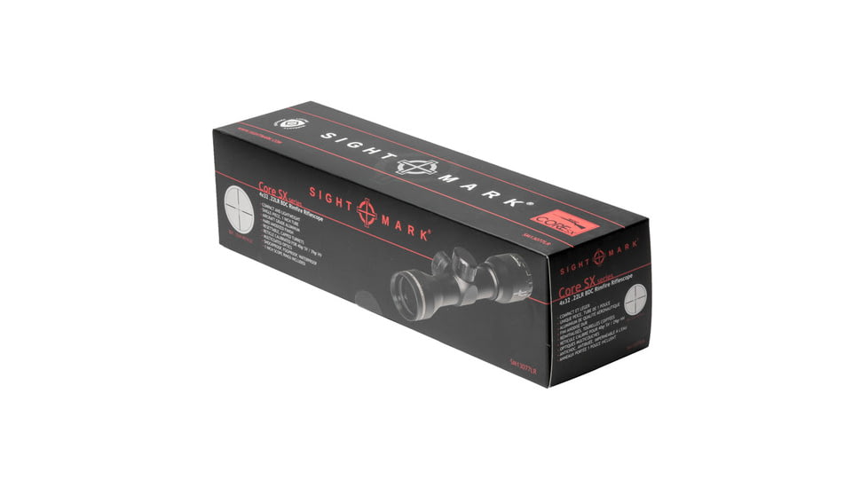 SightMark Core SX 4x32 Rifle Scope, .22LR BDC Rimfire, Black, SM13077LR