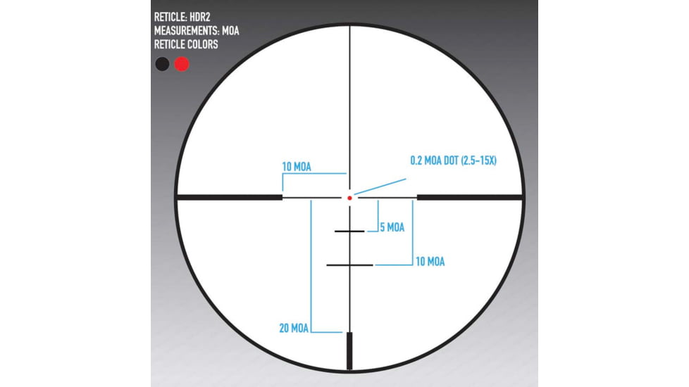 SightMark Presidio 2.5-15x56 30mm Tube HDR-2 Rifle Scope, Second Focal Plane, Black, SM13145HDR2