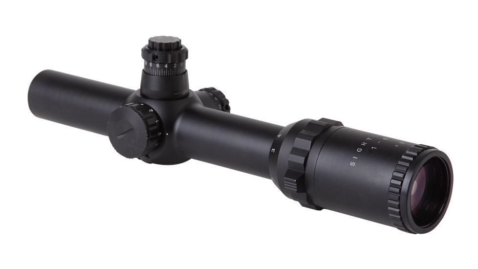 Sightmark Triple Duty M4 1-6x24 Rifle Scopes, 30 mm Tube, Second Focal Plane, Illuminated Red Circle Dot Duplex Reticle, Black, SM13021CDX