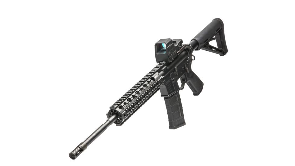 SightMark Ultra Shot Open 1x 33x24mm Reflex Red Dot Sight (A-Spec), 5 MOA dot, 3 MOA dot with 50 MOA circle, 3 MOA dot with 50 MOA crosshair, 3 MOA dot with 30 MOA circle/crosshair (subtensions total 50 MOA) Black, SM26032