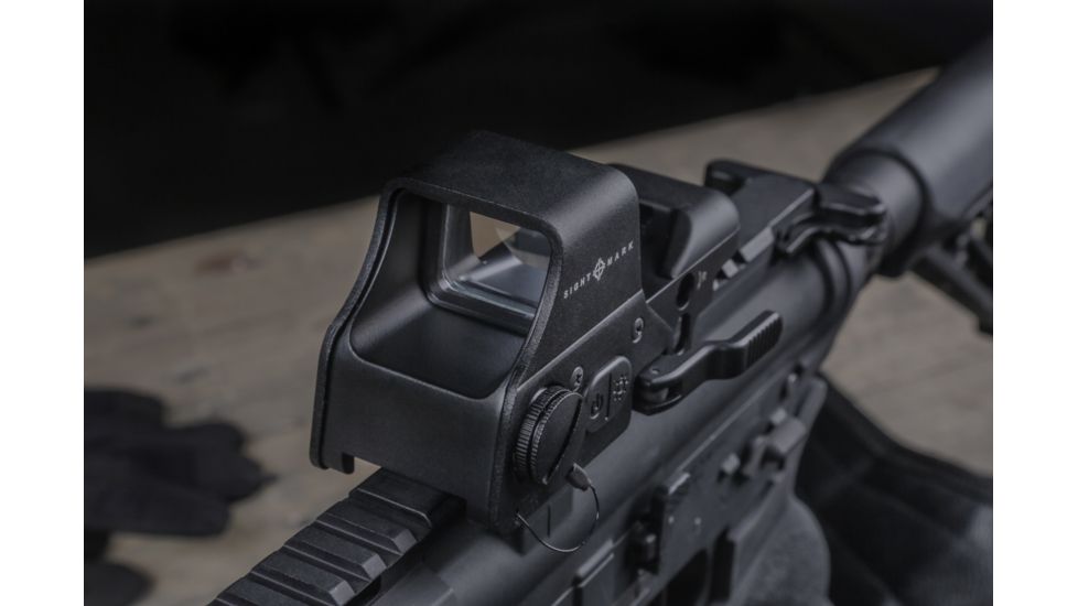 Sightmark Ultra Shot Plus 1x 4 Pattern MOA Reticle Red Dot Sight, CR123A Battery, Black, SM26008