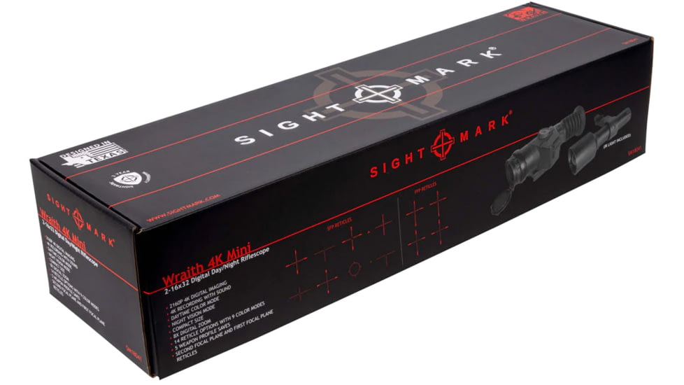 SightMark Wraith 4K Mini 4-32x32 Digital Night Vision Rifle Scope, Black, SM18042