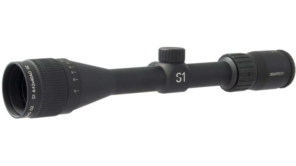 Sightron S1 Series 4-12x40mm 1in Tube Second Focal Plane G2 Riflescope w/ Adjustable Objective, MOA, Matte, Black, 32008