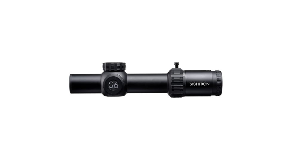 Sightron S6 Rifle Scope, 1-6x24mm, 30mm Tube, First Focal Plane, LRT IR Reticle, Matte Black, Small, 66001