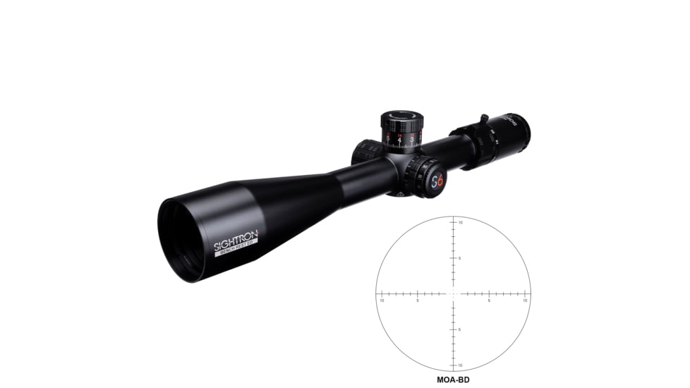 Sightron The S6 10-60x56 34 mm Tube ED Bench Rest Rifle Scope, Second Focal Plane