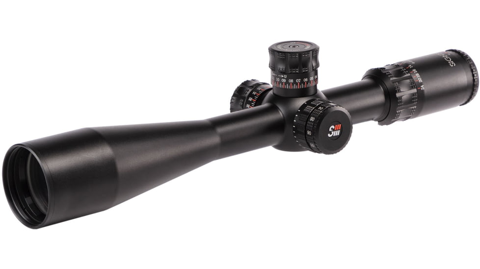 Sightron SIII PLR Rifle Scope, 6-24x50mm, Zero Stop, MOA-H 24X IR Reticle, Black, Medium, 28002