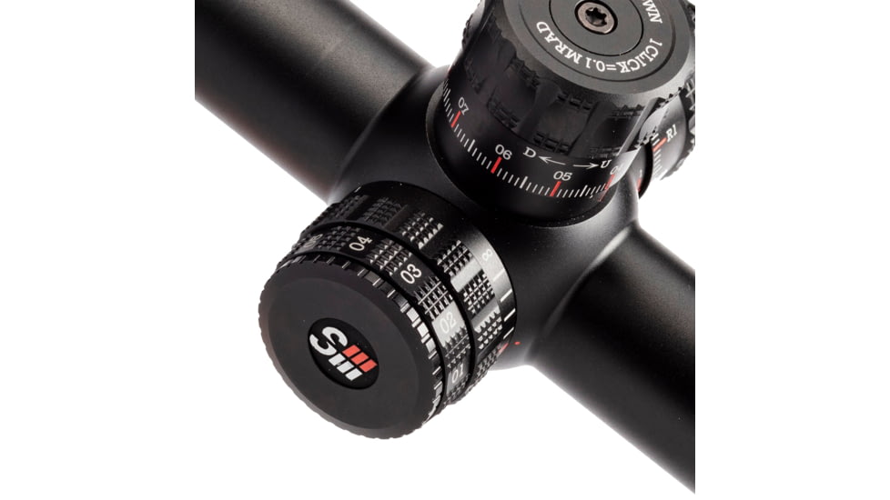Sightron SIII Series Precision Long Range 6-24x50mm 1.18in Tube First Focal Plane Zero Stop Riflescope, IRMH, Satin, Black, 28001