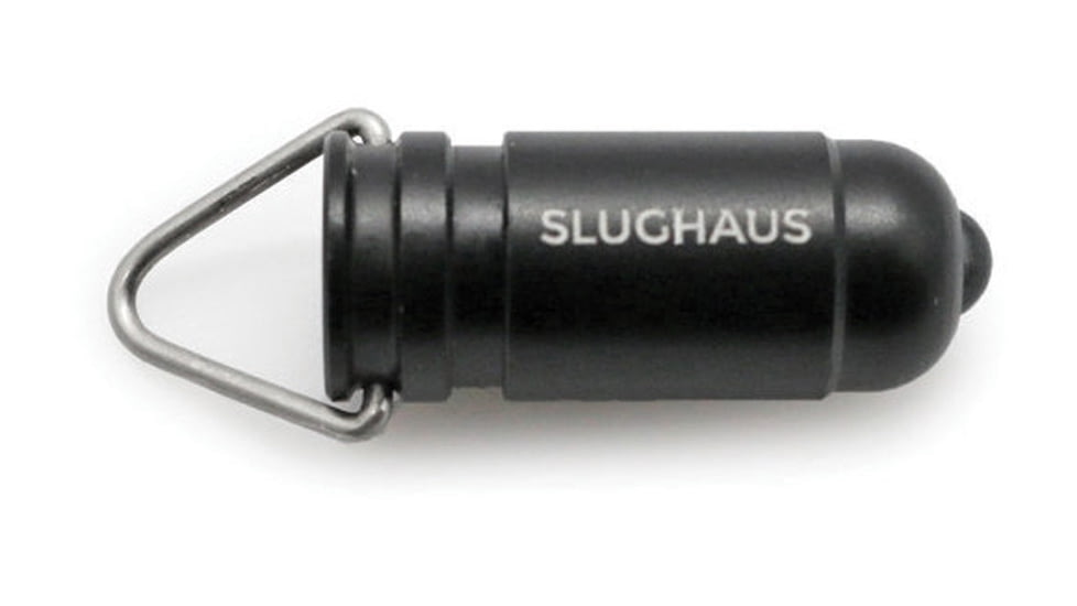 Slughaus Bullet 02 Light, 1.13in X 0.39in X 0.39in, Water Resistant, Impact Resistant, Keychain, Fire Proof, Led, Twist Operation, Aluminum Construction, Black, SLUG006