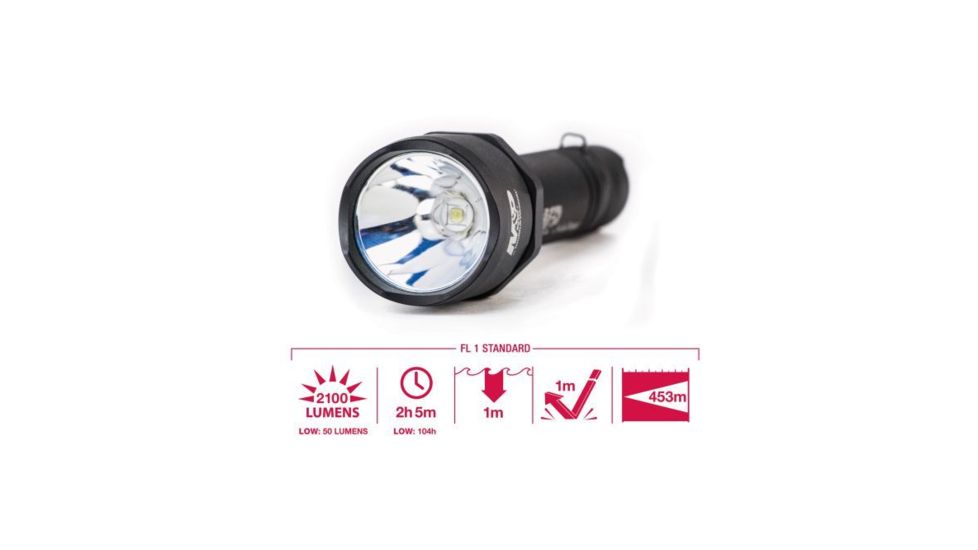 Smith &amp; Wesson Delta Force FS-10 LED Flashlight, 2100 Lumens, 4X CR123, Black 110046