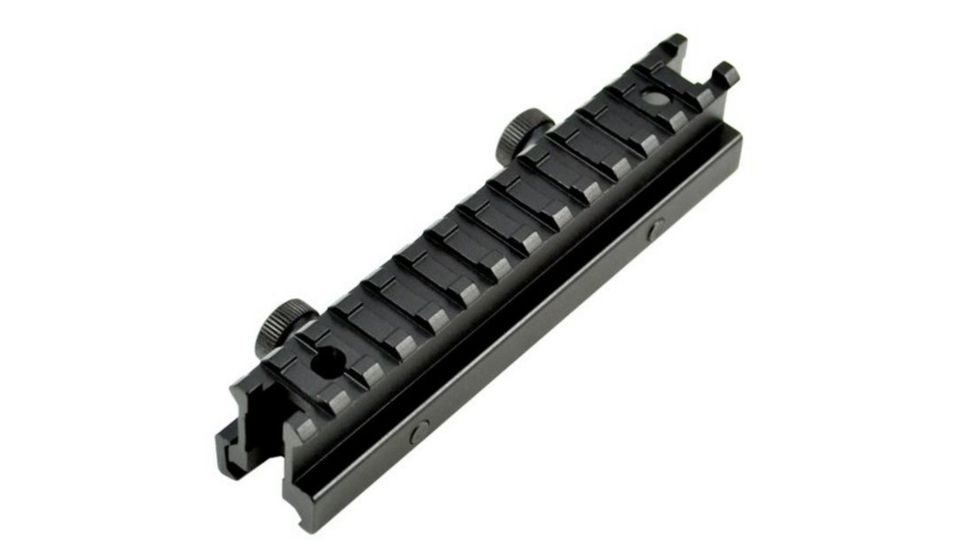 Sniper 1.22 in High Profile Riser Rifle Scope Mount - 13 Picatinny Slots, Black MRSLH