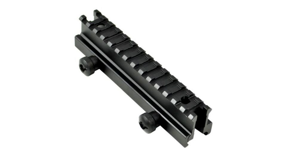 Sniper 1.22 in High Profile Riser Rifle Scope Mount - 13 Picatinny Slots, Black MRSLH