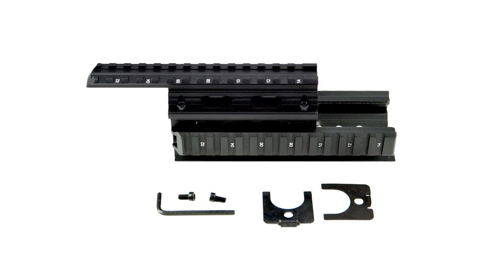 Sniper 14 Slot Duct Cover Mount, Black, Fits AK47/AK74 MTQRA