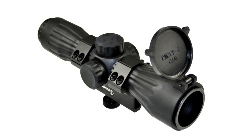Sniper 6X32mm Rifle Scope, RG Dual Illumination Mil Dot w/ Carry Handle Ring / Picatinny Adapter, Black LT6x32LR
