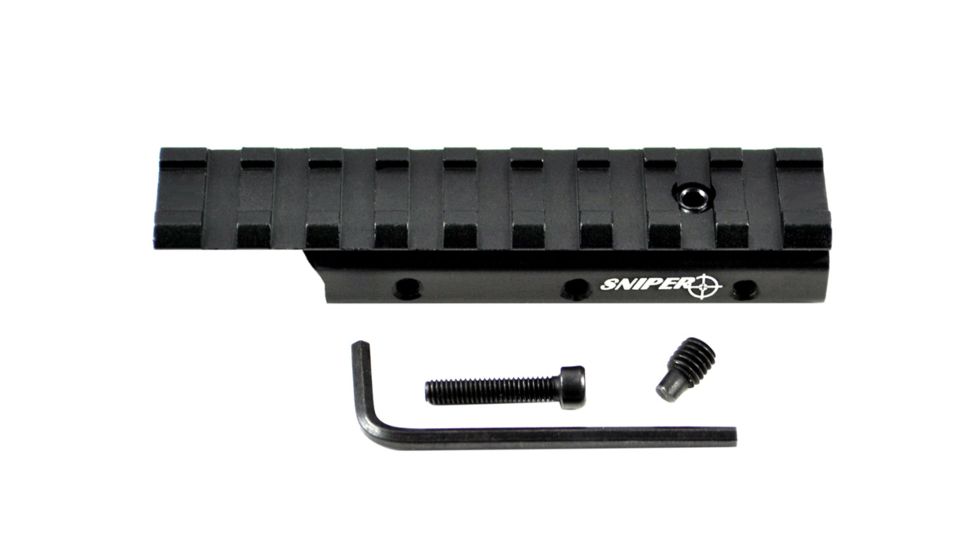 Sniper AR Style Flat Top Extended Dovetail / Picatinny Adapter, Black MAPRA