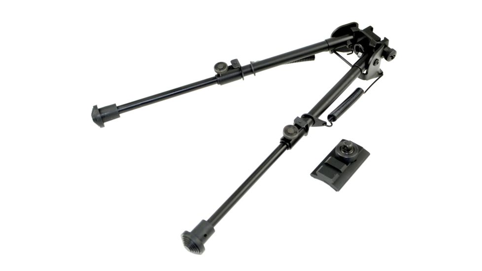 Sniper Compact Precision Bipod w/ Spring Loaded Legs, Black, Adjustable Height 8 - 12.5 in BP08