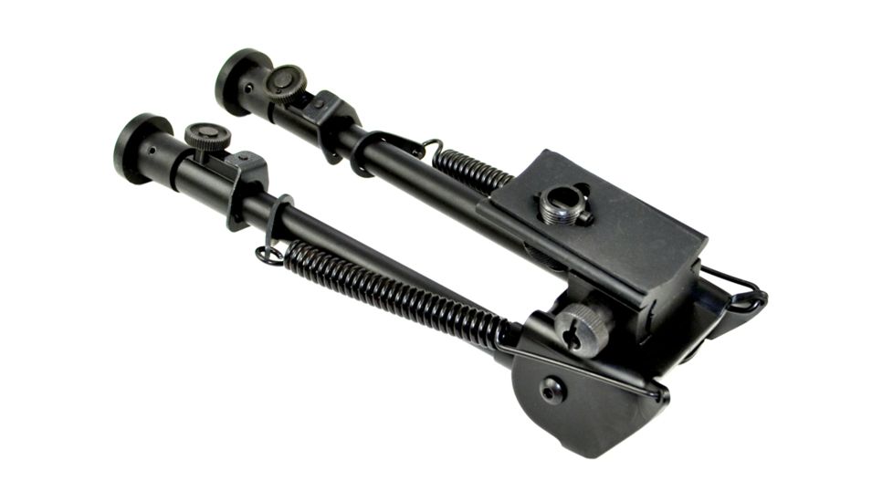 Sniper Compact Precision Bipod w/ Spring Loaded Legs, Black, Adjustable Height 8 - 12.5 in BP08