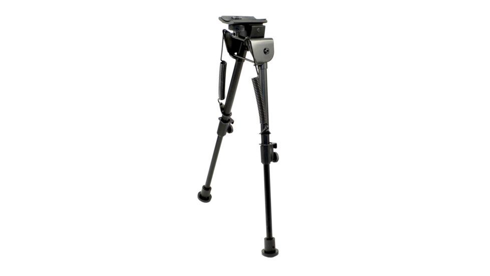 Sniper Compact Precision Bipod w/ Spring Loaded Legs, Black, Adjustable Height 8 - 12.5 in BP08