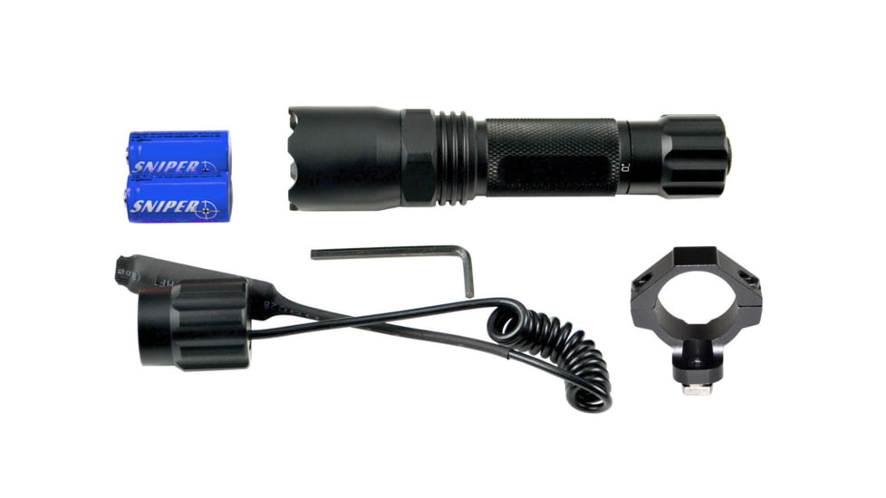 Sniper Grunt 260 Lumens Tac Flashlight with Remote Switch, M-LOK mount, Black, FLML02