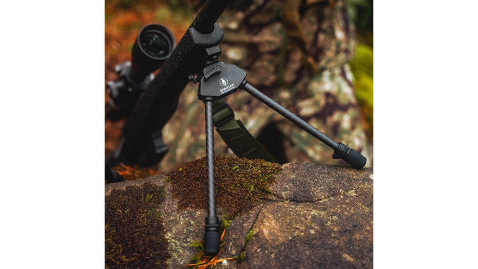 Spartan Precision Equipment Javelin Lite Long Bipod w/Classic Picatinny Adapter, Black, SP01-053-R-BLK + SP02-02-R