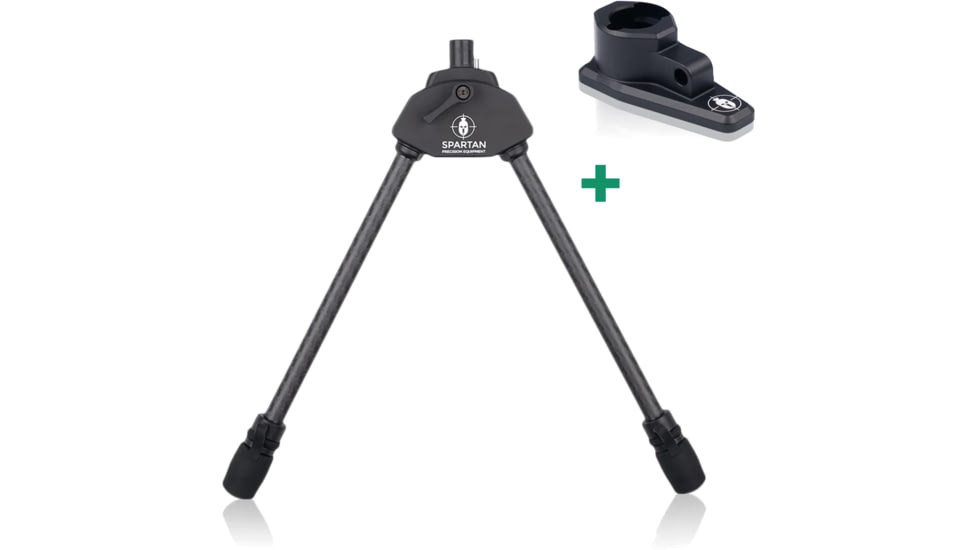 Spartan Precision Equipment Javelin Lite Long Bipod w/Classic M-LOK Adapter, Black, SP01-053-R-BLK + SP02-03-R