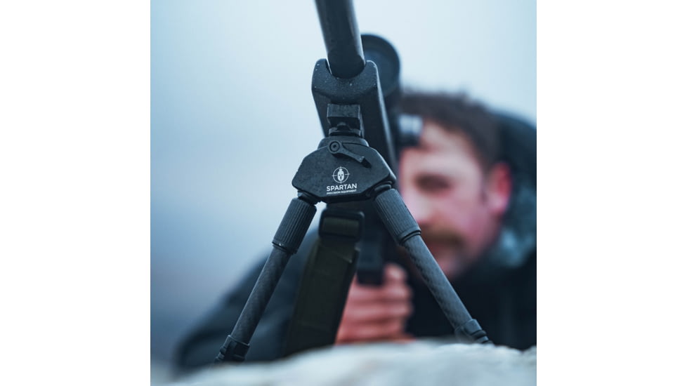 Spartan Precision Equipment Javelin Lite Standard Bipod w/Classic Picatinny Adapter, Black, SP01-054-R-BLK + SP02-02-R