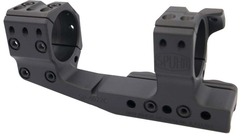 Spuhr 34mm Cantilever Gen 3 Rifle Scope Mount, 1.5 in, 0 MOA, Black, SP-4022C