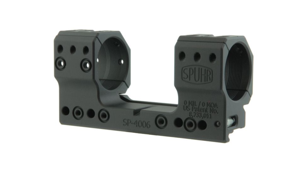 Spuhr 34mm H34mm 0MIL/0MOA Quick Detachable Rifle Scope Mount, Black, QDP-4006