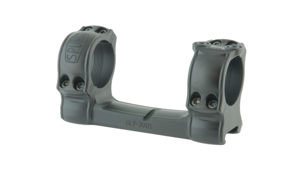 Spuhr Picatinny Hunting Mount w/Single Interface Ring, 0 MOA, Dia 30mm, H 30mm, Black 7340150712082