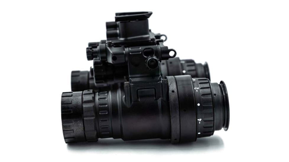 Steele Industries Nighthawk-MG 1x Night Vision Manual Gain with Elbit Milspec White Phosphor Image Intensifiers, Black, NVB-NTMG-EW-BLK