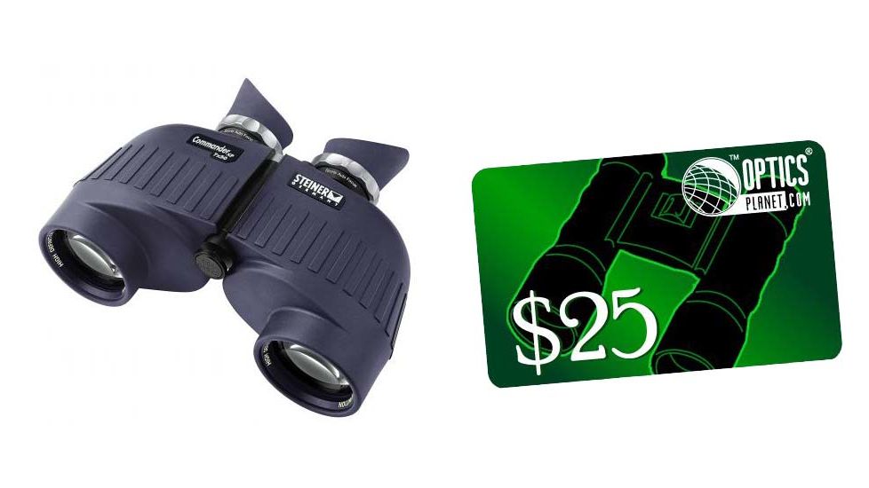 Steiner 295 Commander XP 7x50 Marine Porro Prism Binocular and FREE 25 OpticsPlanet Gift Certificate
