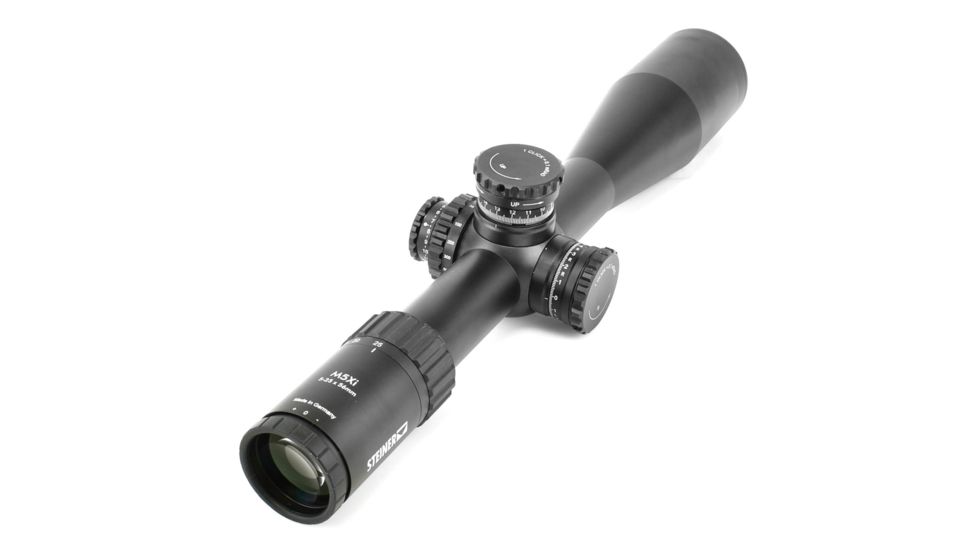 Steiner M5Xi Military Scopes Rifle Scope, 5-25x56mm, 34mm Tube, First Focal Plane, MSR2 Reticle, Matte, Black, 8704-MSR V2
