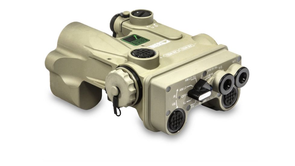 Steiner DBAL-A4 Dual Beam Aiming Laser, 50mW Visible Red Laser, 50mW IR Pointer, 600mW IR Illuminator, 500 Lumen White Light, Restricted to LE/Mil only, Desert Sand, 10022