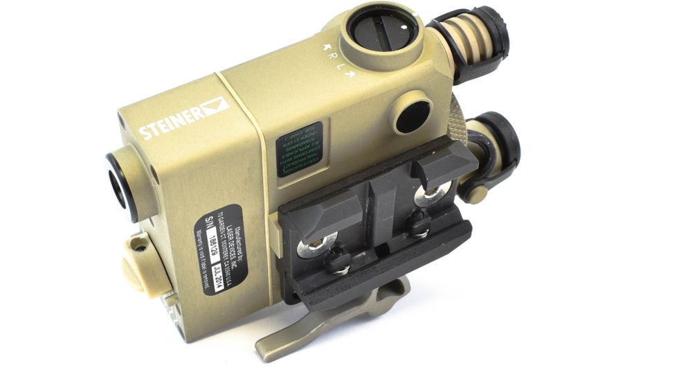 Steiner DBAL-I2 Dual Beam Aiming Laser Device, w/ Visible Laser and Class I IR Laser Pointer, Green Laser/ IR Pointer, Desert Tan, 9006