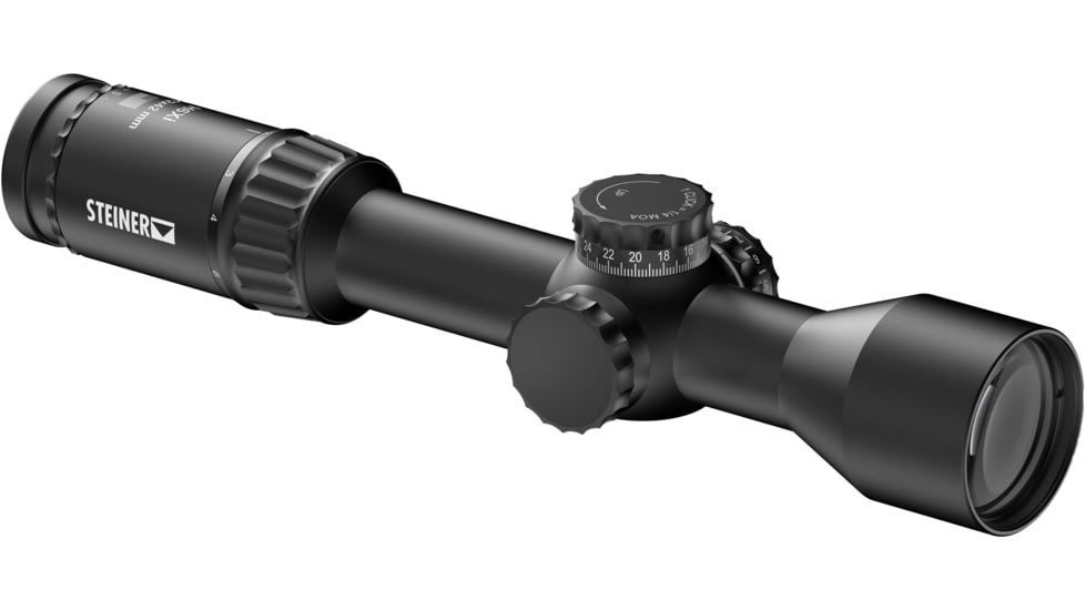 Steiner HX6 2-12x42mm Rifle Scope, 30mm, First Focal Plane, STR-MIL Reticle, Black, 8782