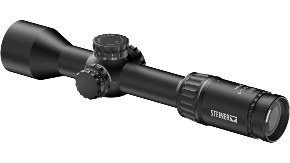 Steiner HX6 2-12x42mm Rifle Scope, 30mm, First Focal Plane, STR-MIL Reticle, Black, 8782