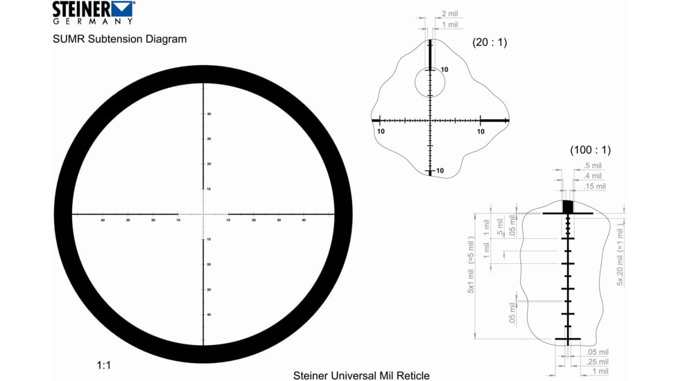 Tactical Binocular SUMR Reticle