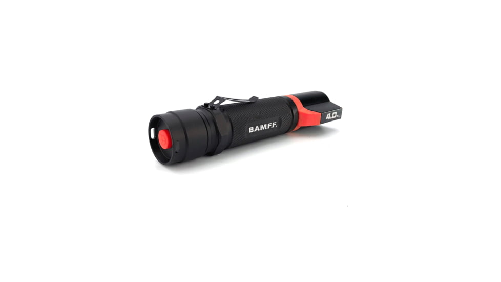 STKR Concepts BAMFF 4.0XL- 400 Lumens Dual LED Flashlight, Black/ Red, 00156