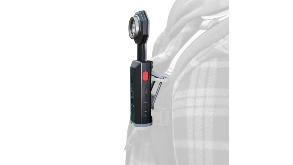 STKR Concepts FLEXIT 6.5 1x 18650 Lithium Rechargeable 1x CREE LED Pocket Light, 650 Lumens, Black/Grey, 00385