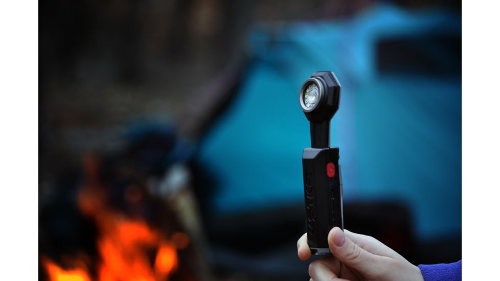 STKR Concepts FLEXIT 6.5 1x 18650 Lithium Rechargeable 1x CREE LED Pocket Light, 650 Lumens, Black/Grey, 00385