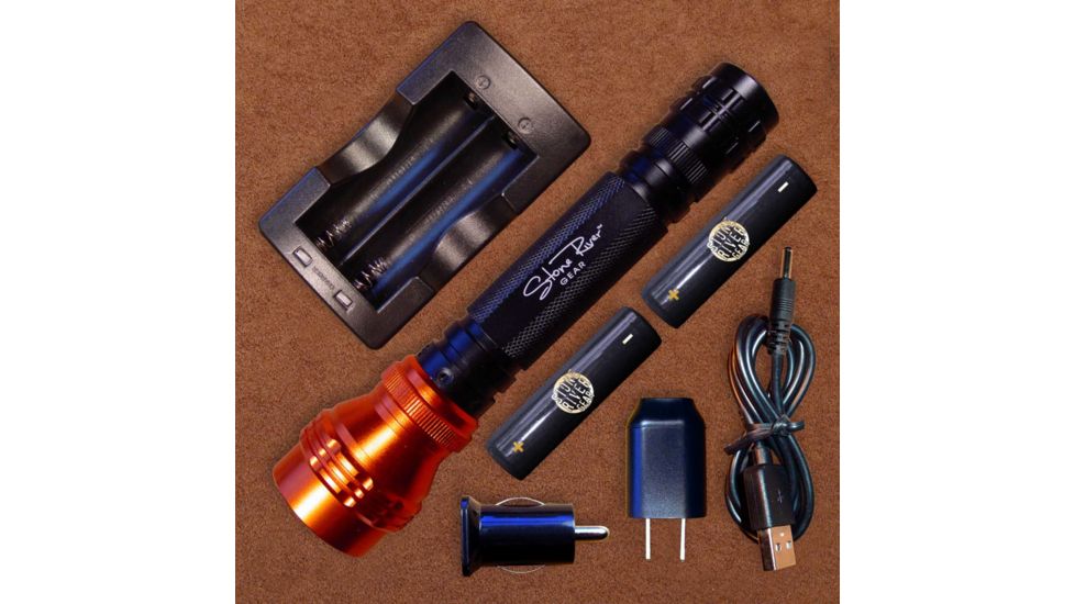 Stone River Gear 1000 Lumen Rechargeable Flashlight w/Medium Low and Strobe SRG1000TRF