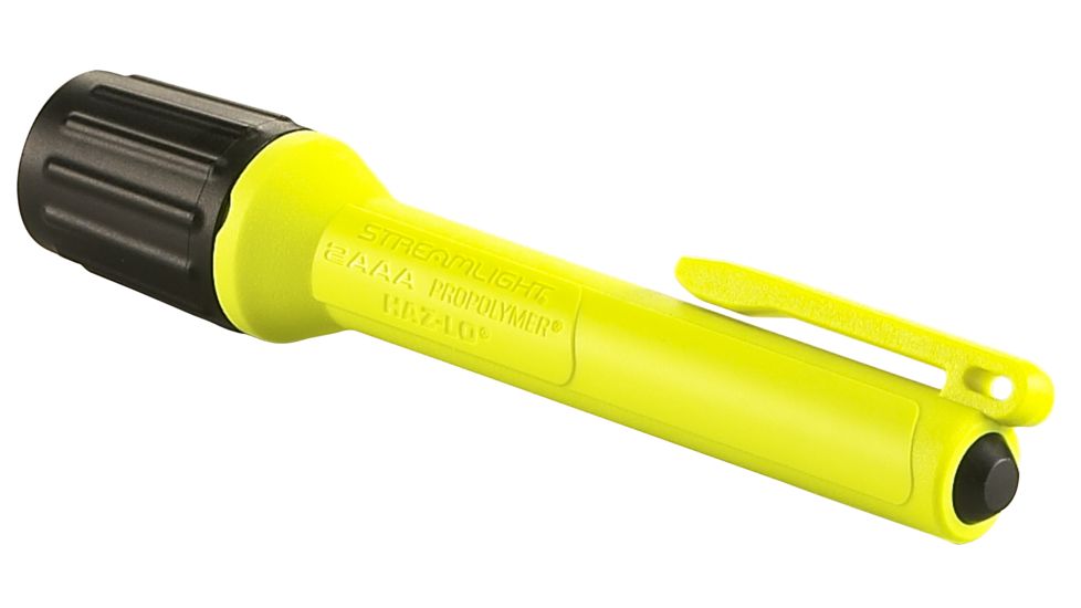 Streamlight 2AAA ProPolymer HAZ-LO Ultra Compact LED 60 Lumens Flashlight, Clam, Yellow, 66500